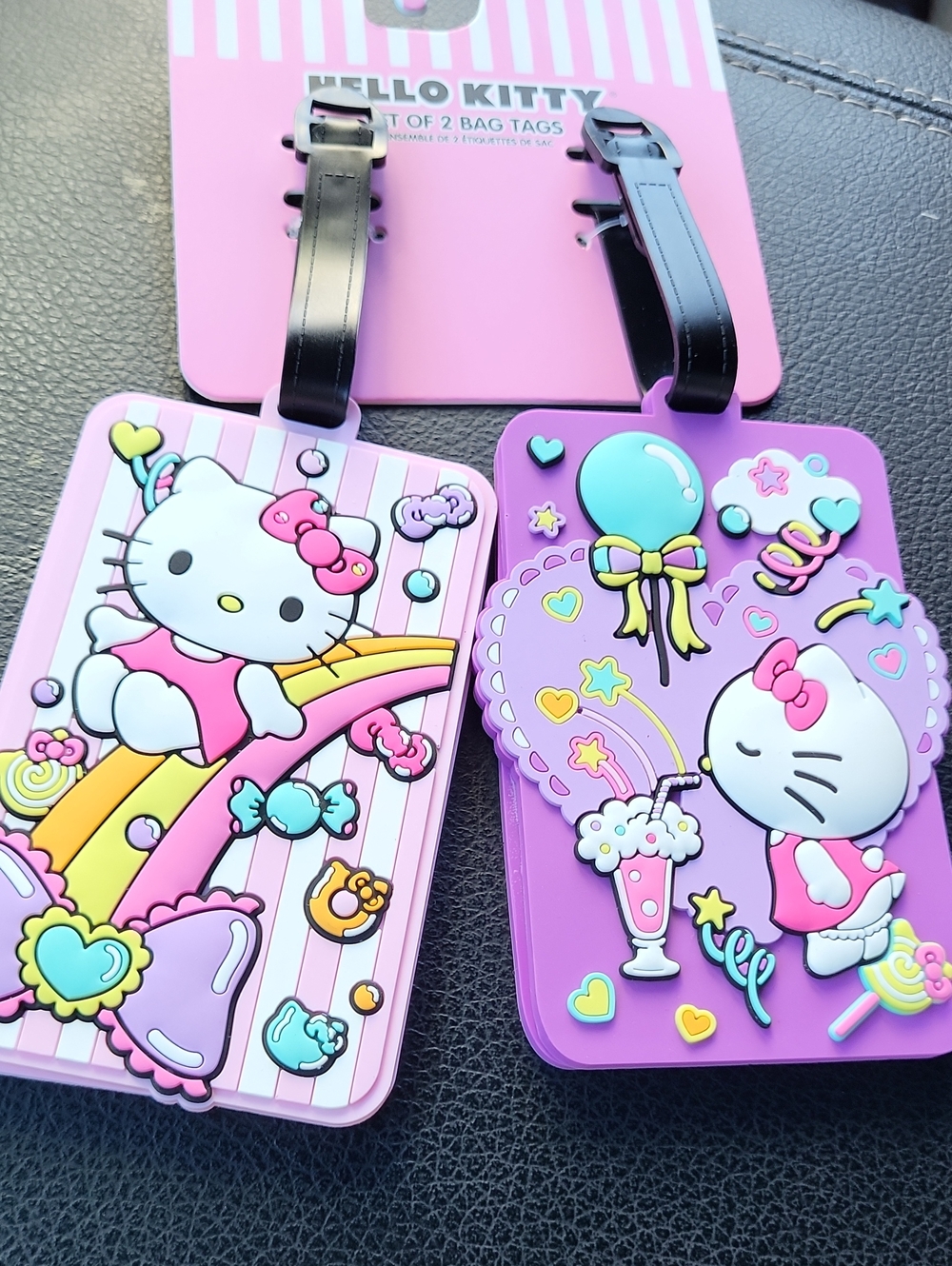 Hello Kitty Treats Bag Tag Set - Pink & Purple  Li